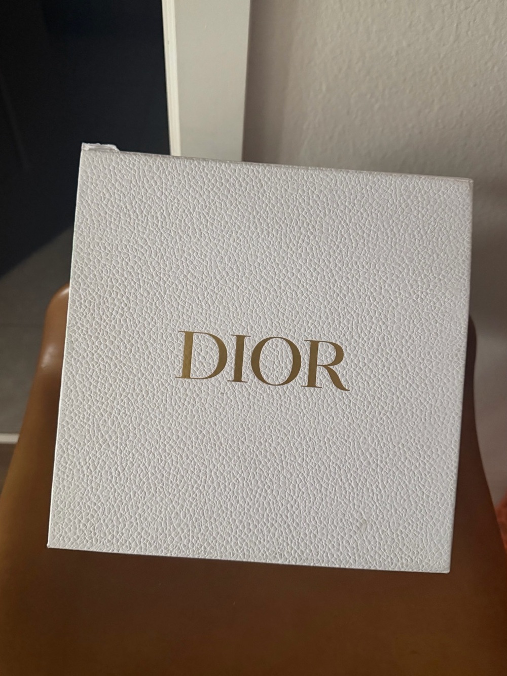 Dior White Box with Gold Logo